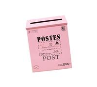 Mailboxes Wall Mounted Mailbox Newspaper Holder Box Letter Large Capacity Vintage Hanging Mail for Outside House Yard Gate for Outside(Pink)