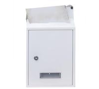 MailboxWall Mounted Mailboxes for Outside, Door Drop Box Mail Slots for Mail Rent Deposit and Night Key 9x3x12 in(White) (White)