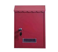 MailboxWall Mounted Mailboxes for Outside, Door Drop Box Mail Slots for Mail Rent Deposit and Night Key 9x3x12 in(White) (Red)