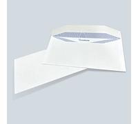 MAILCOMS 1000-Pack DL+ White Gummed Envelopes | 110x220mm, Non-Windowed, 90gsm | for Folding & Inserting Machines | Compatible with Mailcoms, Pitney Bowes, Neopost