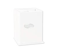 Maildor 102307MD - White cardboard pencil pot - White range - Object to decorate - Dimensions: 8x8x11 cm - Children's Arts and Crafts - Creative + Leisure