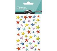 Maildor 560501C - Cooky 3D STICKERS - 1 sheet 12x8 cm - 46 stickers - Multicolour STARS THEME - Children's Arts and Crafts Accessories - Creative and Leisure