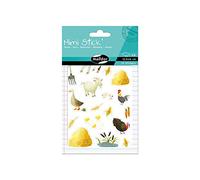 Maildor AE020O - Mimi'Stick STICKERS - Pack of 4 sheets - Dimensions: 10.5x16 cm - ANIMALS ON THE FARM DESIGNS (74 stickers) - Suitable for educational use