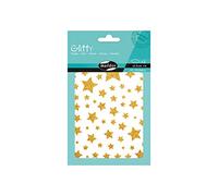 Maildor - Ref AE150C - Glitty Stickers (Pack of 2 Sheets) - Stars Designs - Gold - 16 x 10.5cm, Printed in Colour Glitter, Contains 151 Stickers in Total