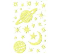 Maildor AE154C - Phospho'Stick STICKERS - 10 sheets 10.5x16 cm - SHINING IN THE NIGHT - PLANETS (680 stickers) - Children's Creative and Leisure Activity - DIY