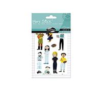 Maildor AE219C - Mimi'Stick STICKERS - 4 sheets - Dimensions: 10.5 cm x 16 cm - PROFESSIONS (52 stickers) - Children's Creative and Leisure Activity - DIY