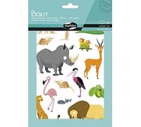 Maildor AE228C -STICKERS Baby - 6 sheets - Size: 14.8 x 21 cm - From 2 years - WILD ANIMALS (72 stickers) - Children's Creative and Leisure Activity - DIY