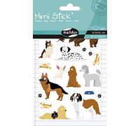Maildor AE230C - Mimi'Stick STICKERS - 4 sheets - Dimensions: 10.5 cm x 16 cm - DOGS (82 stickers) - Children's Creative and Leisure Activity - DIY TOOL