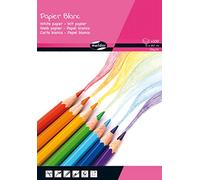 Maildor by Clairefontaine 26507C Pad of 100 Sheets of White Paper Format A4 (21x29,7cm) Paper 90g/m² Crafts Drawings Creative leisure Children and Adults