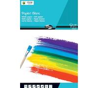 Maildor by Clairefontaine 26508C Pad of 30 Sheets of White Paper Format A4 (21x29,7cm) Paper 160g/m² Crafts Drawings - Creative leisure Children and Adults