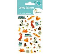 Maildor CY081O Pack of 10 Cooky 3D Stickers 1 Sheet 7.5 x 12 cm Forest Animals (40 Stickers)