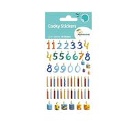 Maildor CY140Cpack - Cooky 3D Stickers - LOT of 10 Sheets 12x8 cm - 350 Stickers - Candles Theme - Children's Arts and Crafts Accessories - Creative and Leisure