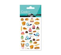 Maildor CY155Cpack - Cooky 3D STICKERS - LOT OF 10 sheets 12x8 cm - 310 stickers - BAKERY THEME - Children's Arts and Crafts Accessories - Creative and Leisure