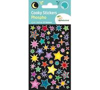 Maildor CY161Cpack - Cooky 3D Stickers - LOT of 10 Sheets 12x8 cm - PHOSPHORESCENTS - 570 Stickers - Stars - Children's Creative and Leisure Activity - DIY