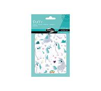 Maildor - Ref AE152C - Puffy Stickers (Single Sheet) - 10.5 x 16cm - Fantasy Unicorn Designs - 30 Stickers Total, Sparkly & Glittery 3D Effect Stickers