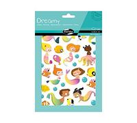 Maildor - Ref AE204C - Dreamy Decorative Stickers (Pack of 6 Sheets) - Mermaid Designs - 14.8 x 21cm, Approximately 159 Stickers Per Pack, Repositionable