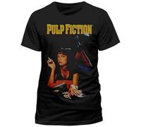 MAILEDOU Mia Wallace Uma Thurman T-Shirt Graphic Printed Top Tee for Men Black L