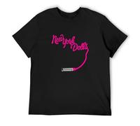 MAILI New York Dolls Vintage T Shirt Short Sleeve Funny Top Black L