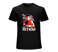 MAILI Ricky Hatton Hitman UK Boxing Vintage T Shirt Short Sleeve Funny Top Black M