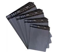 Mailing Bag - Self Adhesive, Waterproof and Tear-Proof Postal - Small to Large Sized Grey Plastic Mailing Mail Post Postage Plastic (100,16 x 21 Inch)