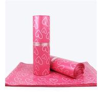 Mailing Bags 50Pcs/Lot Large Courier Bags Frosted Pink Heart Pattern Self-Seal Adhesive Bag Matte Material Envelope Mailer Postal Mailing Bag(Pink,25x35cm)