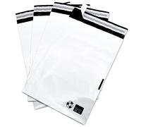 Mailing Bags, Plastic Envelopes for Sending Clothes, Shoes, Accessories etc. Plastic Bags, White Durable and Safe, Packaging Bags for Shipping - Ofituria (200 Pieces, 400 x 500 + 40 mm)