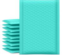 Bubble Mailers 100 Pack, Metallic Foil Bubble Mailer Waterproof Self Seal Shipping Gold Silver Black or Pink, Padded Envelopes for Mailing Packaging (Teal, 220x270mm)