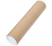 Mailing Tubes with Plastic End Caps, 2 x 20 Inch Kraft Paper Poster Tubes, Sturdy & Protective Shipping Tubes for Posters and Documents