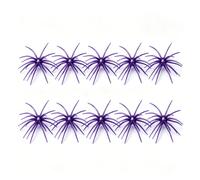MAILITOTO Fuzzy Dice Soft Plastic Lures, Tentacle Creature Urchin Baits for Freshwater Bass Fishing - Drop Shot, Wacky Rig and Finesse (C-Blue, 4.3in-10pcs)