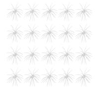 MAILITOTO Fuzzy Dice Soft Plastic Lures, Tentacle Creature Urchin Baits for Freshwater Bass Fishing - Drop Shot, Wacky Rig and Finesse (D-Pearl White, 2.7in-20pcs)
