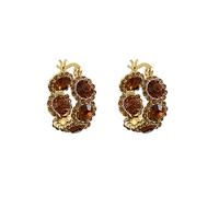 Maillard Crystal Hoop Earrings for Women - Hypoallergenic Zircon Alloy Elegant Jewelry, Perfect Gift for Party/Daily Wear