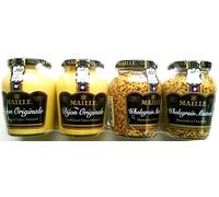 Maille Mustard 4 pack - (2 x 215gm Dijon Originale & 2 x 210gm Wholegrain Mustard)