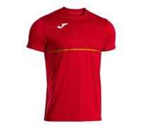 Joma Men's Short Sleeve Running T-Shirt, XS - 3XL, Breathable Performance Top with Micro-Mesh Technology, Athletic Fit - Record III Red