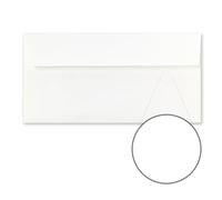 Mailshack Conqueror Luxury Envelopes DL 110mmx220mm, Thick 120gsm. No Watermark, Peel & Seal, Plain (Brilliant White Smooth, 100)