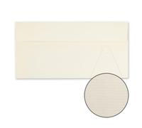 Mailshack Conqueror Luxury Envelopes DL 110mmx220mm, Thick 120gsm. No Watermark, Peel & Seal, Plain (Oyster Laid, 10)