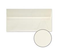 Mailshack Conqueror Luxury Envelopes DL 110mmx220mm, Thick 120gsm. No Watermark, Peel & Seal, Plain (Oyster Wove, 100)