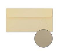 Mailshack Conqueror Luxury Envelopes DL 110mmx220mm, Thick 120gsm. No Watermark, Peel & Seal, Plain (Vellum Laid, 250)