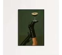 MAIMANG 1pc Espresso & High Heels Female Melancholy Wall Art - Horizontal Canvas Painting, Minimalist Ink Aesthetic Poster Sui(50x70cm/Internal Frame)