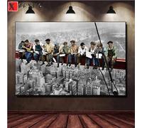MAIMANG classical Painting 1932 New York Construction Workers Art Posters for Walls Decor 70x100cm Frameless