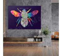 MAIMANG Manchester Bee Print - Manchester Bee Art - Manchester Bee - Manchester Valentine's Day Decor Poster 30x45cm Frameless