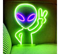 Maimeili Alien LED Neon Sign USB Adjustable Brightness Living Room Bars Barbers Salon Club Gaming Room Man Cave Halloween Christmas Birthday Art Wall Decor