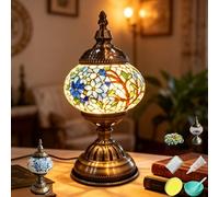 Maimeili DIY Kit Mosaic Night Light Corded Turkish Table Lamp USB Powered Bedside Lamps for Home Decor Kitchen Bathroom Office Birthday Dining Table