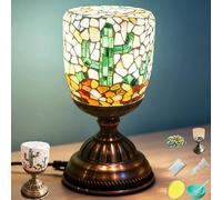 Maimeili DIY Kit Mosaic Night Light Corded Turkish Table Lamp USB Powered Bedside Lamps for Home Decor Kitchen Bathroom Office Birthday Dining Table