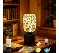 Maimeili DIY Kit Mosaic Night Light Corded Turkish Table Lamp USB Powered Bedside Lamps for Home Decor Kitchen Bathroom Office Birthday Dining Table