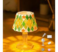 Maimeili DIY Kit Mosaic Night Light Cordless Turkish Table Lamp