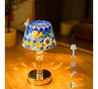 Maimeili DIY Kit Mosaic Night Light Cordless Turkish Table Lamp