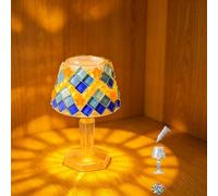 Maimeili DIY Kit Mosaic Night Light Cordless Turkish Table Lamp