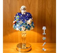 Maimeili DIY Kit Mosaic Night Light Cordless Turkish Table Lamp
