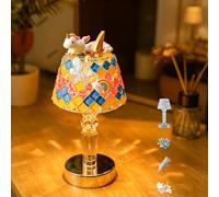 Maimeili DIY Kit Mosaic Night Light Cordless Turkish Table Lamp