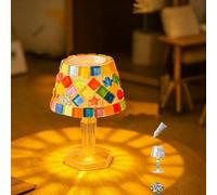 Maimeili DIY Kit Mosaic Night Light Cordless Turkish Table Lamp